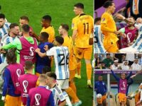 Argentina’s Leandro Paredes causes a huge brawl in their World Cup game against Holland