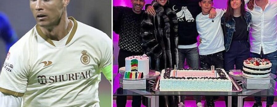 Cristiano Ronaldo celebrates turning 38 with three birthday cakes