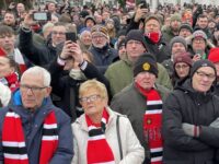Manchester United fans in Germany pay tribute to the victims of the Munich Air Disaster