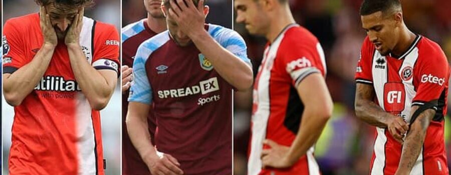 Sheffield United, Burnley and Luton are the WORST set of promoted sides at this stage in Premier League history having collected a combined three points from their opening six games