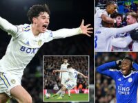 Leeds 3-1 Leicester: Archie Gray scores first senior goal as Daniel Farke’s side come from behind to reduce the Foxes’ lead at the top of the Championship to six points
