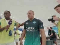 Roberto Carlos confronts IShowSpeed after disastrous first half display in charity match as YouTube star tells Brazil legend he’s ‘sick of football’ and going to ‘quit’