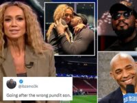 Fans claim Kate Abdo’s boyfriend Malik Scott is ‘going after the wrong pundit’ after he threatened to ‘show up physically’ to Jamie Carragher following his awkward joke about her being ‘not loyal’ live on TV