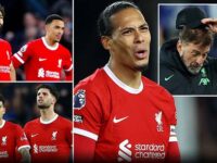 Liverpool captain Virgil van Dijk tells ‘unacceptable’ team-mates ‘don’t even think about the title’ and to ‘look in the mirror’ because they have no fight in a remarkable blast at Jurgen Klopp’s flops