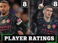 PLAYER RATINGS: Phil Foden rewarded Pep Guardiola for granting him freedom and Kyle Walker was relentless, but which Brighton star learnt brutal lesson and earned 4/10?