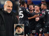 Pep Guardiola fends off suggestions that Man City made a ‘statement’ in dominant Brighton win… and insists none of the title rivals are ‘safe’ after Liverpool’s defeat to Everton