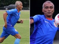 Brazil legend Romario, 58, admits he’s ‘f****** tired’ after training for the first time since coming out of retirement so he can play alongside his son