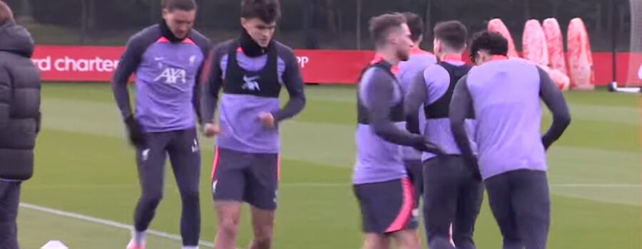 (Video) Liverpool teenager could be handed second appearance of the season after training presence
