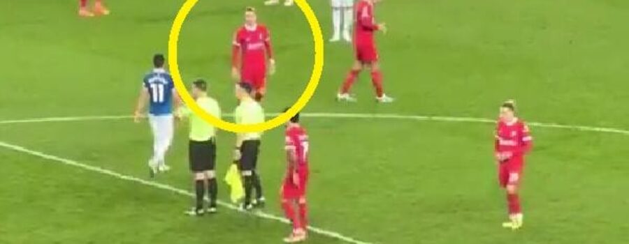 (Video) What Nunez was spotted doing to the referee after FT vs Everton