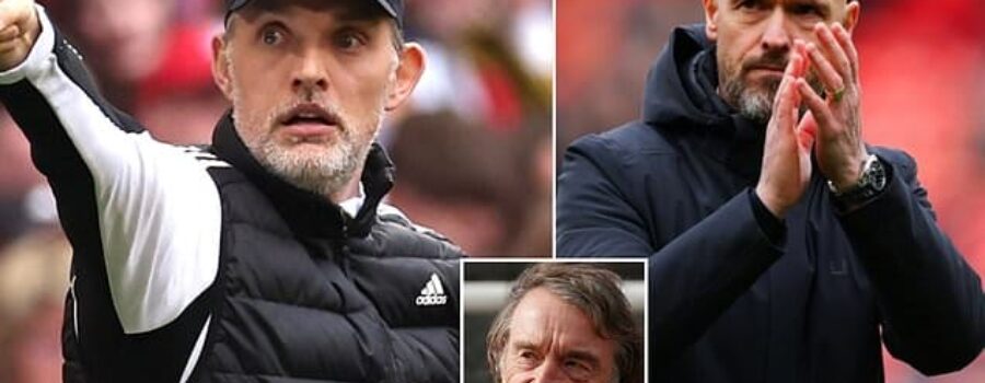 Thomas Tuchel ‘is on Man United’s shortlist’ if Sir Jim Ratcliffe decides to replace Erik ten Hag – with the German set to leave Bayern Munich in the summer despite fan protests