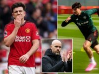 Harry Maguire’s new injury will keep the Man United defender out of action for THREE weeks… as Erik ten Hag sweats on England star’s fitness ahead of FA Cup final