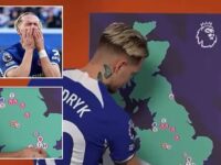 Mykhailo Mudryk leaves fans in stitches after guessing that Stamford Bridge is north of Arsenal and Tottenham, locating Sheffield United in London…and placing 18 Premier League clubs south of Crystal Palace