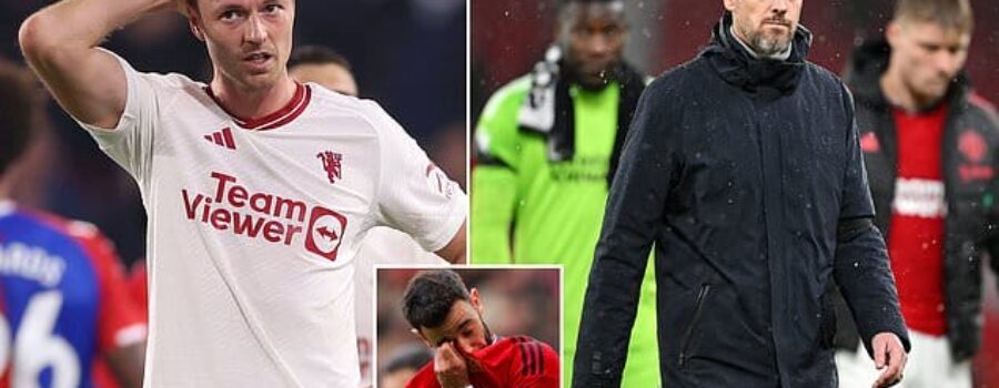 Man United players ‘fear they won’t win another game this season’ with the squad feeling ‘miserable’ after Crystal Palace thrashing… ahead of tough games against Arsenal, Newcastle and Brighton