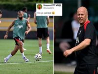 Liverpool fans hail ‘Arne Slot ball’ after training clip from US pre-season tour goes viral – as they claim the Reds are ‘winning the lot’ under the Dutchman next season