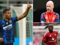 Man United interested in Inter Milan defender Denzel Dumfries and have proposed Aaron Wan-Bissaka in swap deal, with the club stepping up search for new full-backs