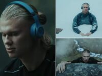 Man City’s Erling Haaland stars in new Beats by Dre advert – as he walks on hot coals, runs with wolves and does pull-ups off a mountain!