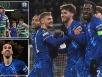 Chelsea 5-1 Shamrock Rovers: Marc Guiu scores a first-half hat-trick as Blues maintain 100% record in Europe with their young stars stealing the show again