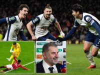 Ange Postecoglou launches into passionate defence of his tactics after Spurs nearly threw away three-goal lead in frantic 4-3 win over Man United