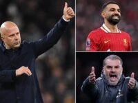 Liverpool boss Arne Slot reveals he ‘hopes’ Tottenham win a trophy this term and insists Ange Postecoglou’s side are ‘a joy to watch’ after being drawn against Spurs in Carabao Cup