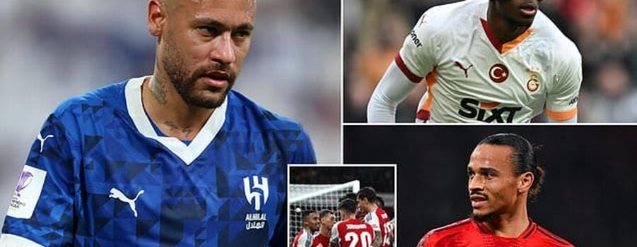 Revealed: The year’s biggest transfer value COLLAPSES – Neymar, Leroy Sane and Victor Osimhen on list of plummeting-price flops… but who beats them all and which Arsenal star is in the top five?!