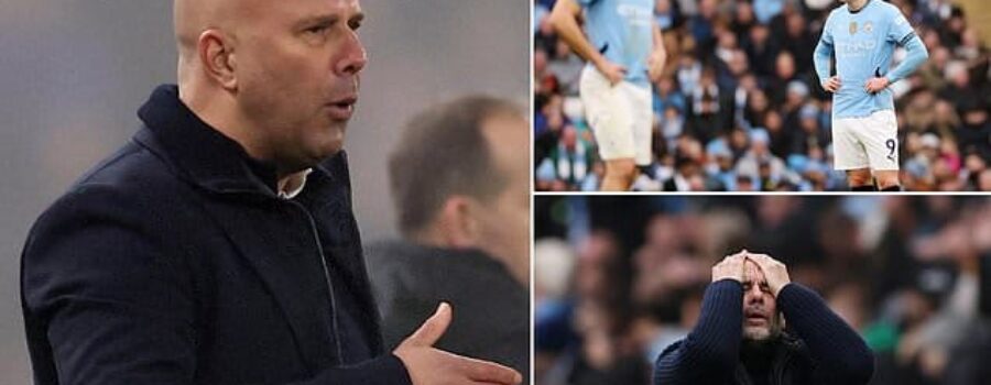 Arne Slot points to Man City’s dramatic collapse as he downplays Liverpool’s title chances despite going seven points clear with a game in hand