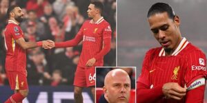 Mohamed Salah, Virgil van Dijk and Trent Alexander-Arnold contract uncertainty WON’T impact Liverpool’s title push, claims Arne Slot – despite trio being able to talk to foreign clubs about a move from January 1