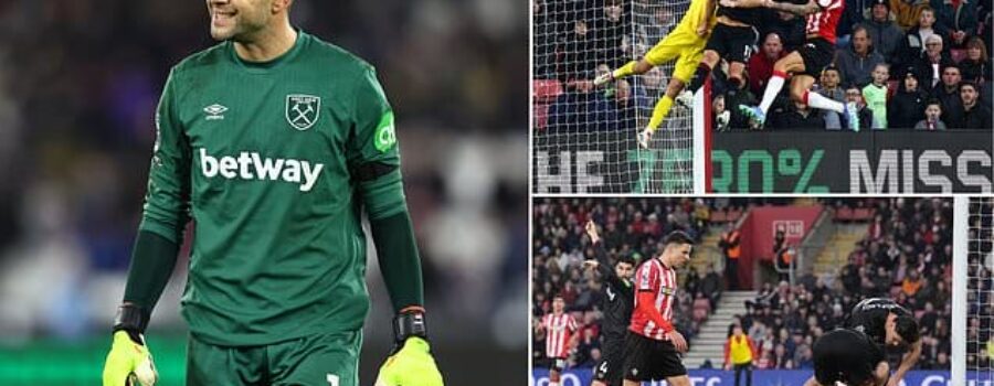 West Ham confirm Lukasz Fabianski is ‘alert and conscious’ after club invoked concussion protocols following nasty collision with Southampton defender Nathan Wood