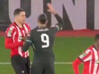 Darwin Nunez’s hug with Bednarek will have Liverpool fans laughing