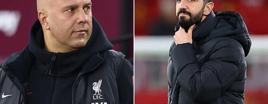 Arne Slot admits he feels ‘sympathy’ towards struggling Man United boss Ruben Amorim… and fires a warning to his in-form side as Liverpool prepare to host their bitter rivals at Anfield