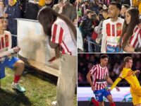 Spanish fourth division midfielder PROPOSES to his girlfriend just moments after 4-0 loss to Barcelona in Copa del Rey