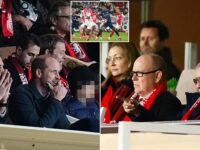 Prince William cuts a nervous figure in the stands as he watches his beloved Aston Villa lose against Prince Albert’s Monaco – less than a week after shocking fans with Wetherspoons visit