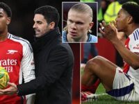 Mikel Arteta gives Myles Lewis-Skelly verdict after the Arsenal star copied Erling Haaland’s ‘zen’ celebration in Man City thrashing