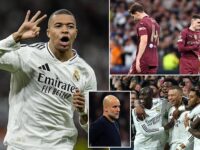 Real Madrid 3-1 Man City (6-3 agg): Kylian Mbappe scores stunning HAT-TRICK to send Pep Guardiola’s side crashing out of the Champions League