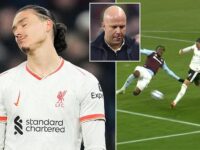 Liverpool fans fume after Darwin Nunez misses an OPEN GOAL against Aston Villa as Reds drop two crucial points in the Premier League title race