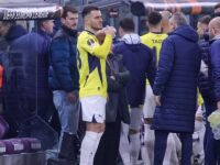 Fenerbahce’s Europa League game against Anderlecht is SUSPENDED amid fighting in the stands – as Jose Mourinho’s side head back to the dressing room