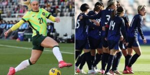 ‘Unacceptable’ Matildas sink to historic new low in record thrashing by Japan in SheBelieves Cup opener