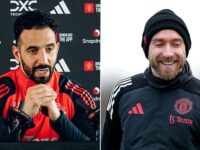 Ruben Amorim blames his lack of English language skills for causing concern about Christian Eriksen’s heart-rate as he insists the Man United midfielder can play on for many years