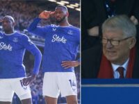 Cameras catch Sir Alex Ferguson’s reaction to awful Man United performance away at Everton