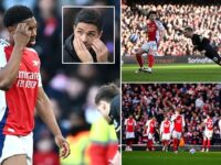 Arsenal 0-1 West Ham: Jarrod Bowen strikes a Hammer blow to the Gunners’ title dreams as Myles Lewis-Skelly is sent off in their first home Premier League defeat of the season