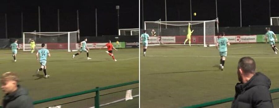 Son of Arsenal legend scores INSANE goal in non-league football as proud father shares six-word response to incredible effort