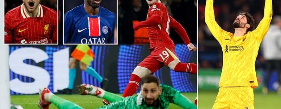 PSG 0-1 Liverpool: Harvey Elliott proves the hero as sub nets late winner to snatch smash-and-grab win in the Champions League