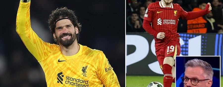 Jamie Carragher labels Liverpool’s win over PSG ‘one of the biggest robberies’ in football – as he insists Alisson’s display will be ‘remembered for years’