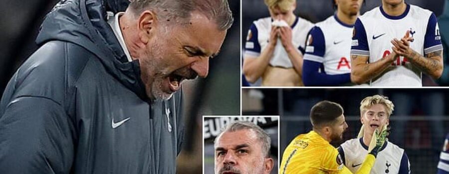 Ange Postecoglou admits Tottenham were ‘NOWHERE NEAR’ their level in dismal Europa League first leg defeat at AZ Alkmaar