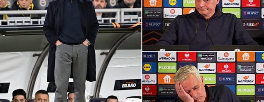 The hilarious moment Jose Mourinho pretends to FALL ASLEEP in a press-conference as he gets visibly frustrated with lengthy question