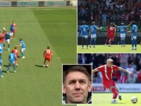 Fans fume over ‘absolutely shocking’ offside call in EFL play-offs – as manager labels it ‘WORST decision’ he’s ever seen