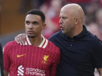 Liverpool 2-2 Arsenal: 10-men Gunners come back from two down to prevent double humiliation at Anfield after giving Arne Slot’s side a guard of honour before kick-off
