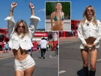 Bonnie Blue defies Premier League stadium ban after being kicked out for offering to ‘pleasure’ fans at a game