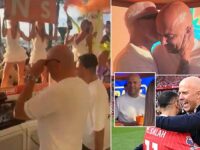 Arne Slot hits Ibiza! Liverpool manager celebrates Premier League title win as he’s serenaded with Queen classic in private DJ booth – and receives a kiss from Wayne Lineker