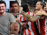 Harry Maguire watches on as his first club Sheffield United reach Championship play-off final with a RECORD aggregate win over Bristol City