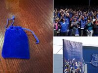 Emotional Everton fan brings his father’s ASHES to Goodison Park for club’s final game at legendary stadium